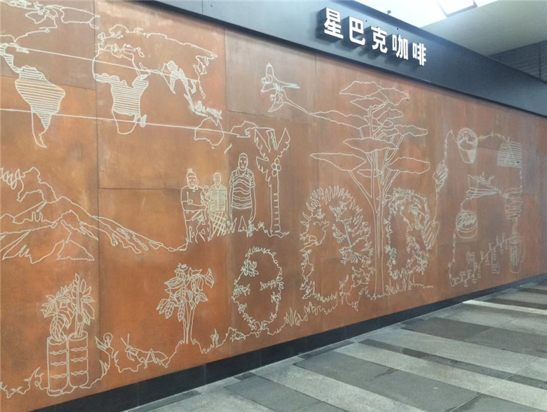 天桥耐候钢幕墙